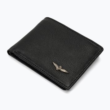 Men's Aeronautica Militare Leather With Turreted Eagle black wallet