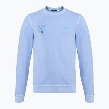 Men's Aeronautica Militare Girocollo ice blue washed sweatshirt