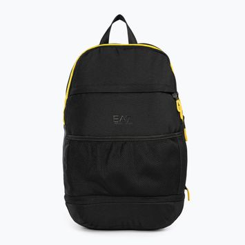 Men's EA7 Emporio Armani Train Logo Tape Backpack 25 l black/giallo