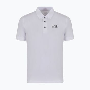 Men's EA7 Emporio Armani Train Visibility white polo shirt