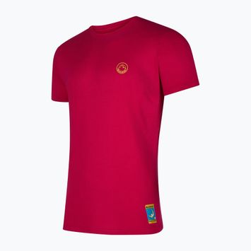 La Sportiva men's Climbing on the Moon fucsia/giallo T-shirt