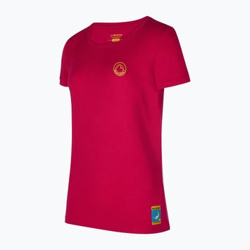 La Sportiva women's T-shirt Climbing on the Moon fucsia/giallo