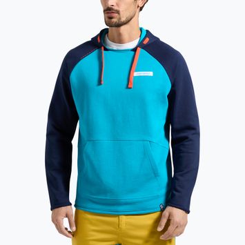 Men's La Sportiva Telendos climbing sweatshirt tropical blue/deep sea