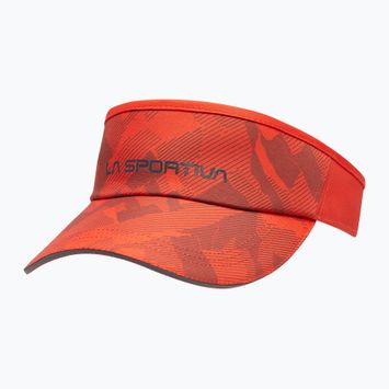 La Sportiva Skyrun Visor cherry tomato/carbon running visor