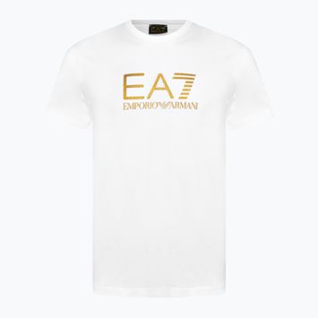 Men's EA7 Emporio Armani Train Gold Label Tee Pima Big Logo white