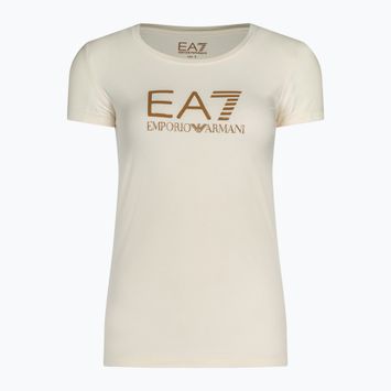 Women's EA7 Emporio Armani Train Shiny pristine/logo brown T-shirt