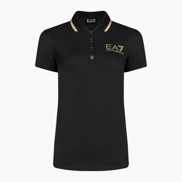 Women's EA7 Emporio Armani Train Core black polo shirt
