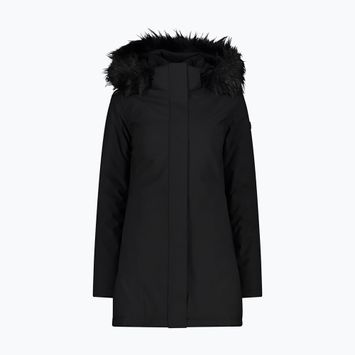 Women's CMP Coat Zip Hood Rain Jacket Black 32K3196F/U901