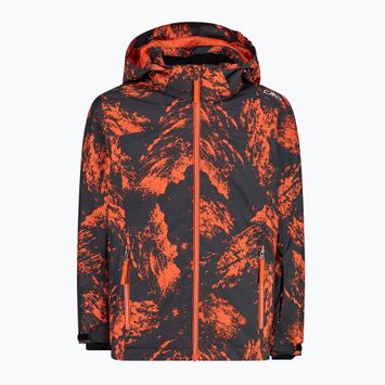 Children's ski jacket CMP 39W1924/04ZP anthracite/arancio