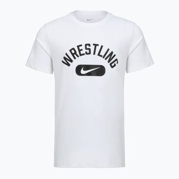 Men's T-shirt Nike Wrestling Disc DFC white/black