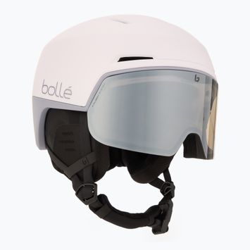 Bollé X-Fusion ski helmet white lilac matte/photochromic gun