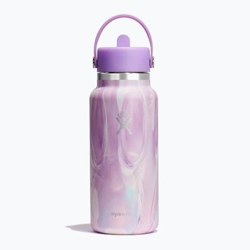 Hydro Flask Wide Flex Straw Cap Jelly 945 ml purple swirl thermal bottle