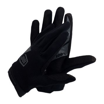 Children's cycling gloves 100% Ridecamp black STO-10018
