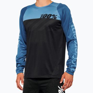 Men's cycling jersey 100% R-Core black/blue 40005-00005