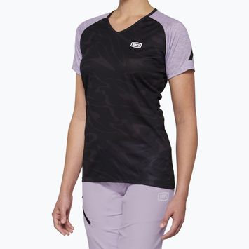 Women's cycling jersey 100% Airmatic W black lavender