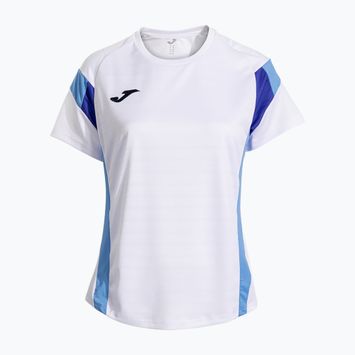 Women's tennis shirt Joma Montreal white/sky blue