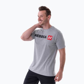 Men's training shirt NEBBIA Red "N" light grey