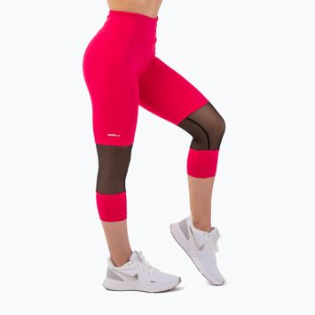 Women's training leggings NEBBIA Sporty High-Waist 3/4 pink