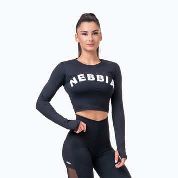 Women's training top NEBBIA Hero Crop black