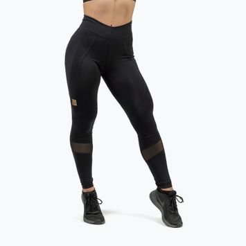 Women's training leggings NEBBIA Heart-Shaped Intense black/gold