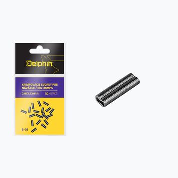 Delphin leader clips Double 20 pcs black 969E01008