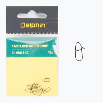 Delphin Fastlock Micro Snap spinning safety pin 10 pcs silver 969C04100