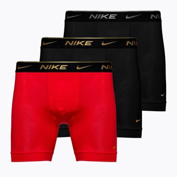 Men's Nike Everyday Cotton Stretch boxer shorts 3 pairs black silver/red gold/black gold