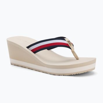 Tommy Hilfiger Women's Corporate Wedge Beach Sandal muslin flip flops