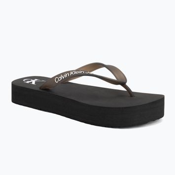Women's Calvin Klein YW0YW01830 Beach Sandal Flatform Tpu black/bright white flip flops