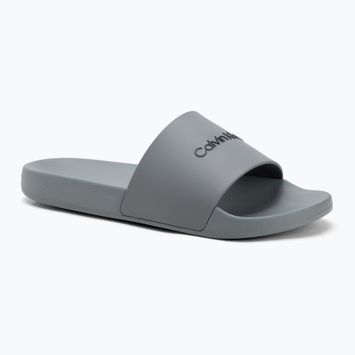 Calvin Klein men's flip-flops HM0HM00455 Pool Slide Rubber granite road