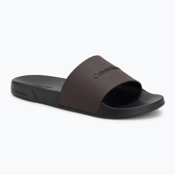 Men's slides Calvin Klein HM0HM02107 EssMonobrand black/bordeaux