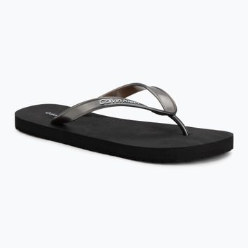 Women's flip-flops Calvin Klein HW0HW02956 Tpu Metallic triple black
