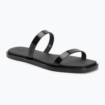 Women's slides Calvin Klein HW0HW02963 Jelly Doub Bar Shiny triple black