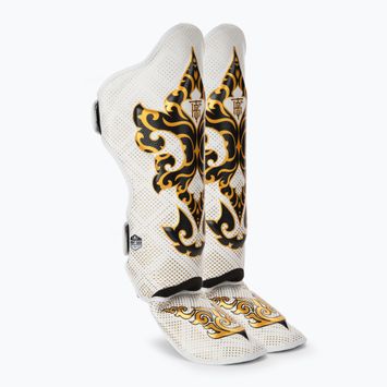 Top King Kanok white tibia and foot protectors