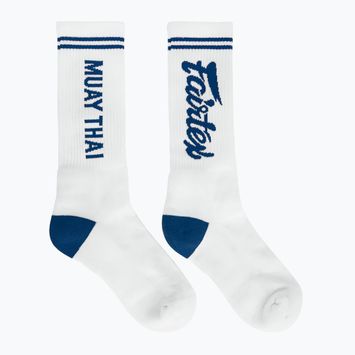 Fairtex "Muay Thai" socks white/blue