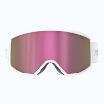 Atomic Four HD white/pink copper hd ski goggles