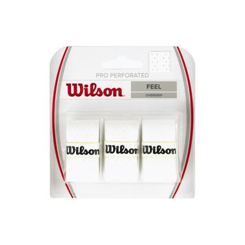 Wilson Pro Overgrip Perforated tennis racket wraps 3 pcs white WRZ4005WH