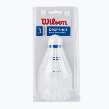 Wilson Dropshot Clamshel badminton shuttlecocks 3 pcs white WRT6048WH+