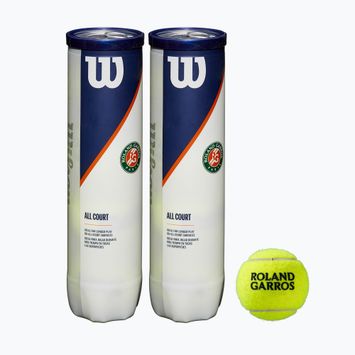 Wilson Roland Garros All Ct 4 Ball tennis balls 2Pk 8 pcs yellow WRT116402