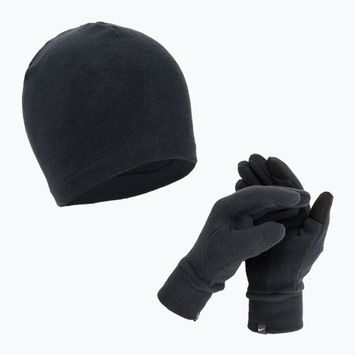Women's Nike Fleece cap + glove set black/black/silver