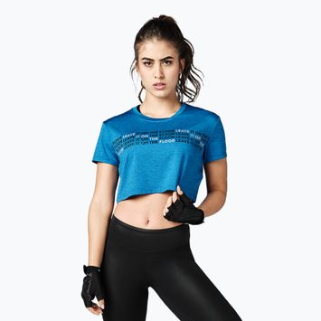 Women's training t-shirt STRONG ID Crop Knit Tee blue Z1T02350