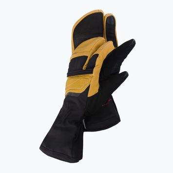Lenz Heat Glove 8.0 Finger Cap Lobster heated ski glove black and yellow 1207