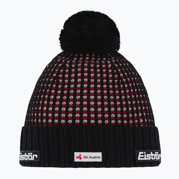 Eisbar Flow Os Pompon Rl Ska winter beanie black/sandstone/burgundy