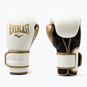 Everlast Powerlock 2 white/gold boxing gloves