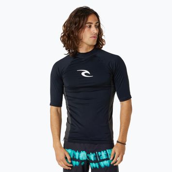 Men's Rip Curl Waves Upf Perf S/S Swim Shirt Black