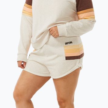 Rip Curl women's Block Party Track shorts oatmeal marle