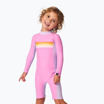 Rip Curl Rainbow Tide Springsuit bright pink children's one-piece swimsuit