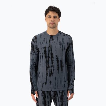Mons Royale Cascade Merino Base Layer grey tie dye men's thermal longsleeve