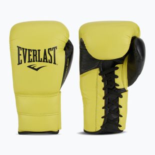 Everlast Powerlock 2 Laced Pro Training boxing gloves neon yellow