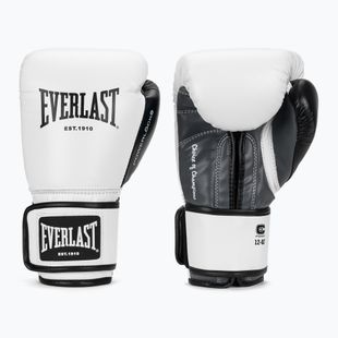 Boxing gloves Everlast Powerlock OG H&L Leather Advanced Training white/black